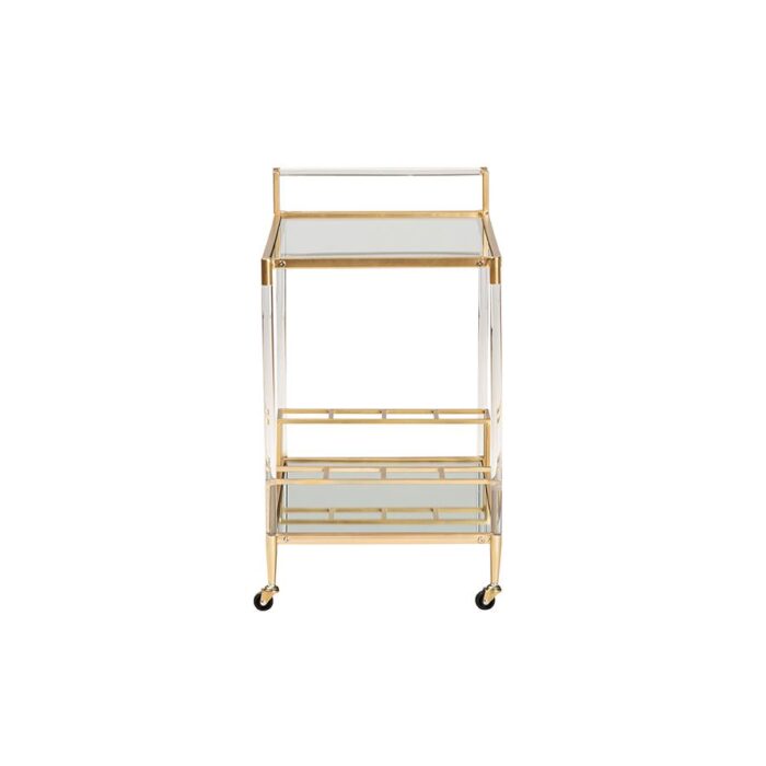 Baxton Studio Rosalina Contemporary Glam and Luxe Gold Metal and Mirrored Glass Wine Cart – Baxton Studio