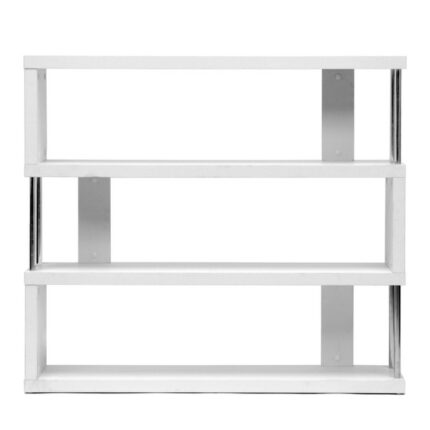 Barnes White Three-Shelf Bookcase