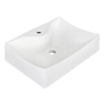 21.5-in. W Above Counter White Bathroom Vessel Sink Set For 1 Hole Center Faucet (AI-31251) – American Imaginations