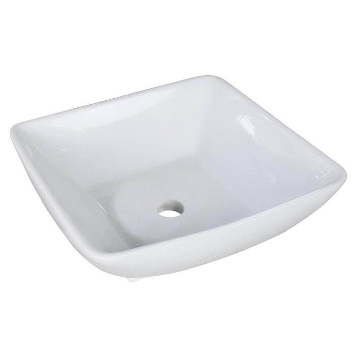 16.5-in. W Above Counter White Bathroom Vessel Sink Set For Wall Mount Drilling (AI-31493) – American Imaginations