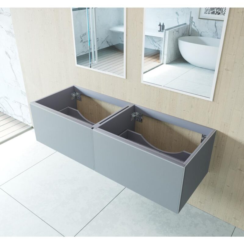 Vitri 60 - Fossil Grey Double Sink Cabinet