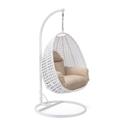 LeisureMod Wicker Hanging Egg Swing Chair