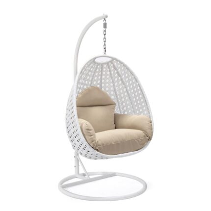 LeisureMod Wicker Hanging Egg Swing Chair