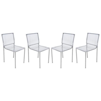 LeisureMod Modern Almeda Acrylic Dining Chair