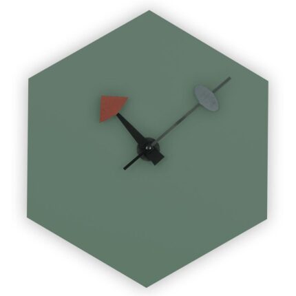 LeisureMod Manchester Modern Design Hexagon Shaped Silent Non-Ticking Wall Clock MCLD13OG