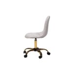 Baxton Studio Kabira Contemporary Glam and Luxe Grey Velvet Fabric and Gold Metal Swivel Office chair – Baxton Studio