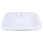 21.75-in. W Drop In White Bathroom Vessel Sink Set For Wall Mount Drilling (AI-31579) – American Imaginations
