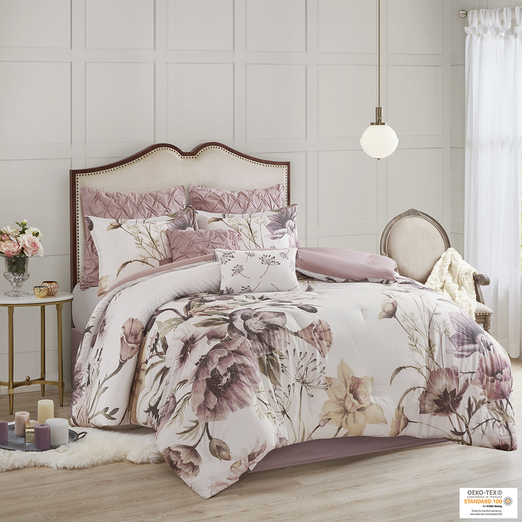 Cassandra 8 Piece Cotton Printed Comforter Set