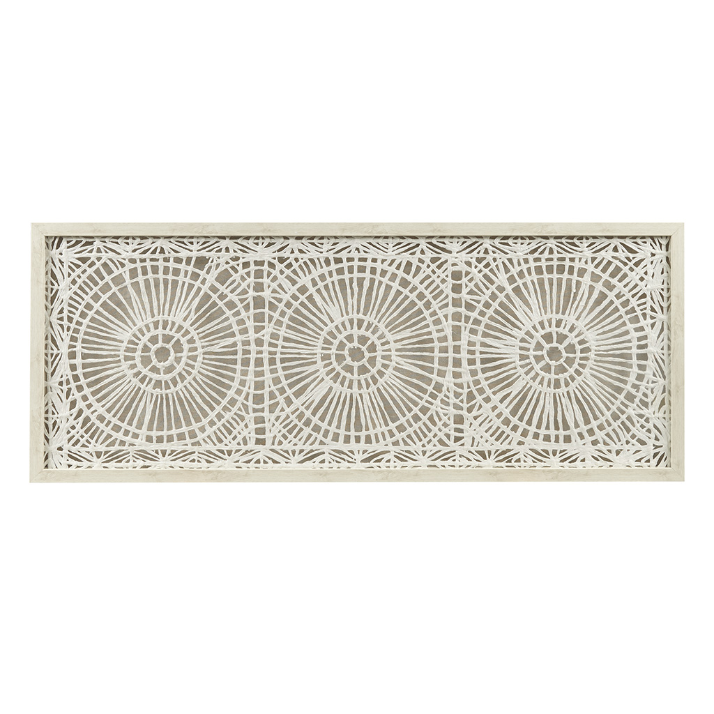 Henna Framed Medallion Rice Paper Shadow Box Wall Decor