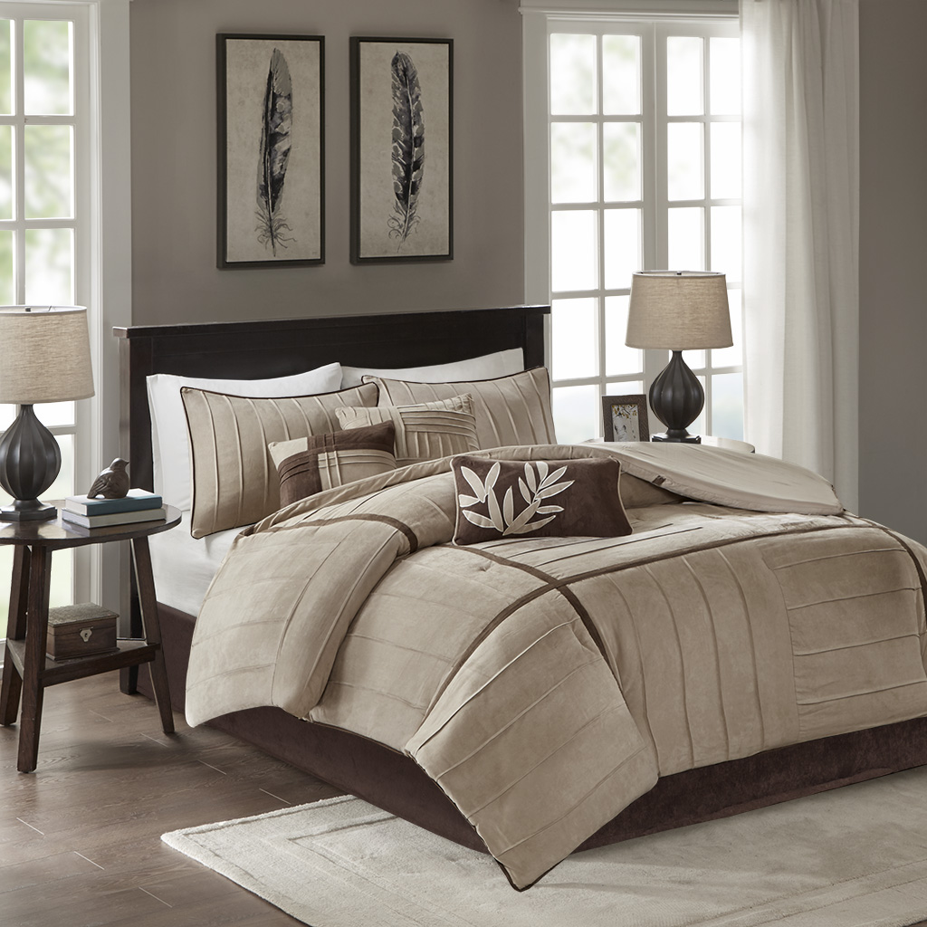 Dune 7 Piece Faux Suede Comforter Set