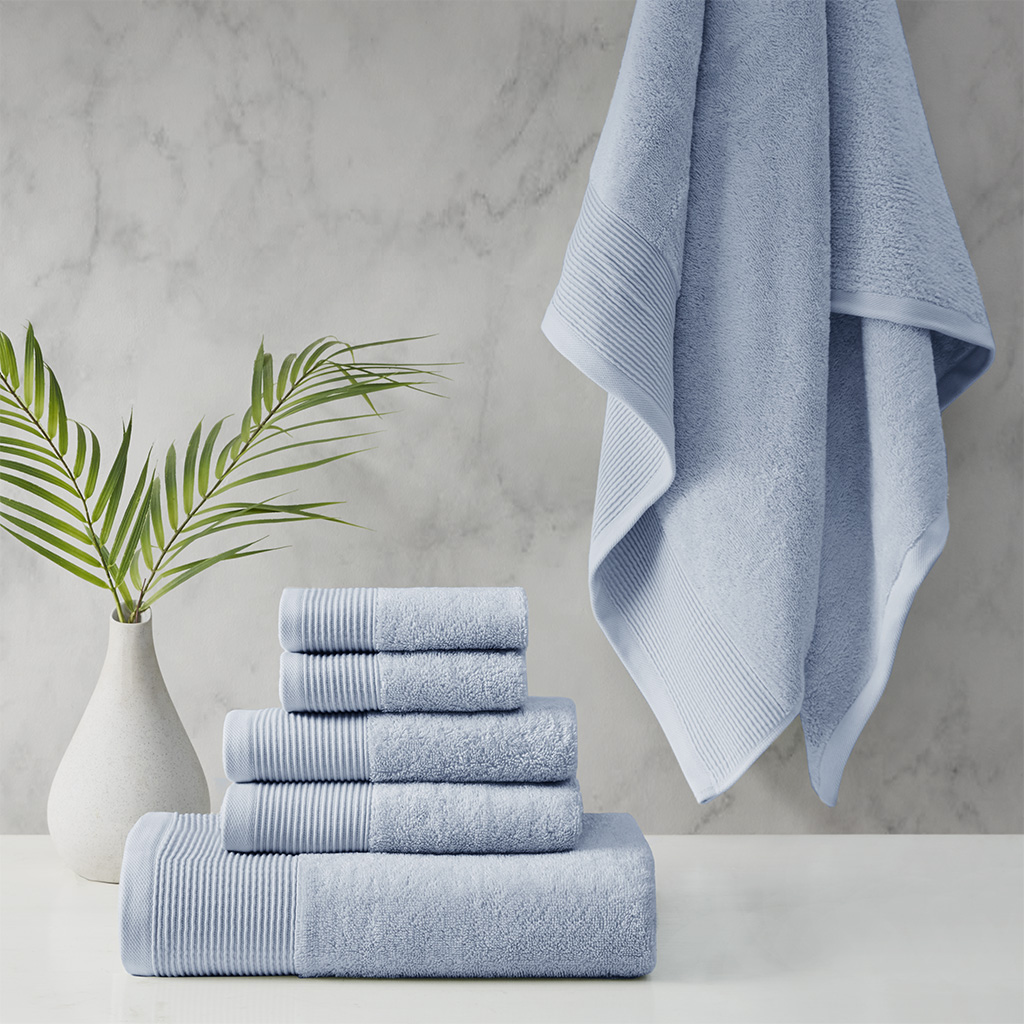 Nuage Cotton Tencel Blend Antimicrobial 6 Piece Towel Set