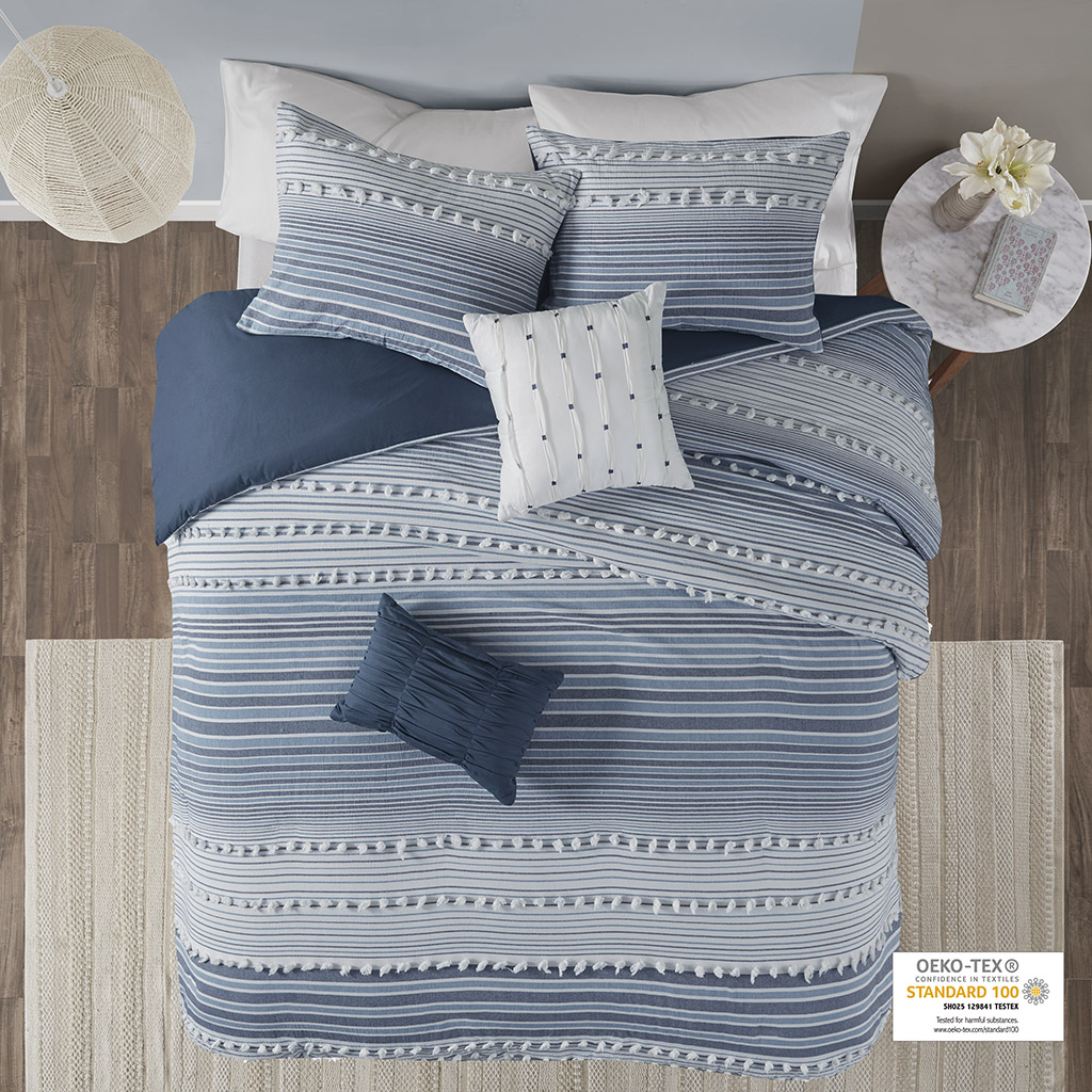 Calum Cotton Jacquard Duvet Cover Set