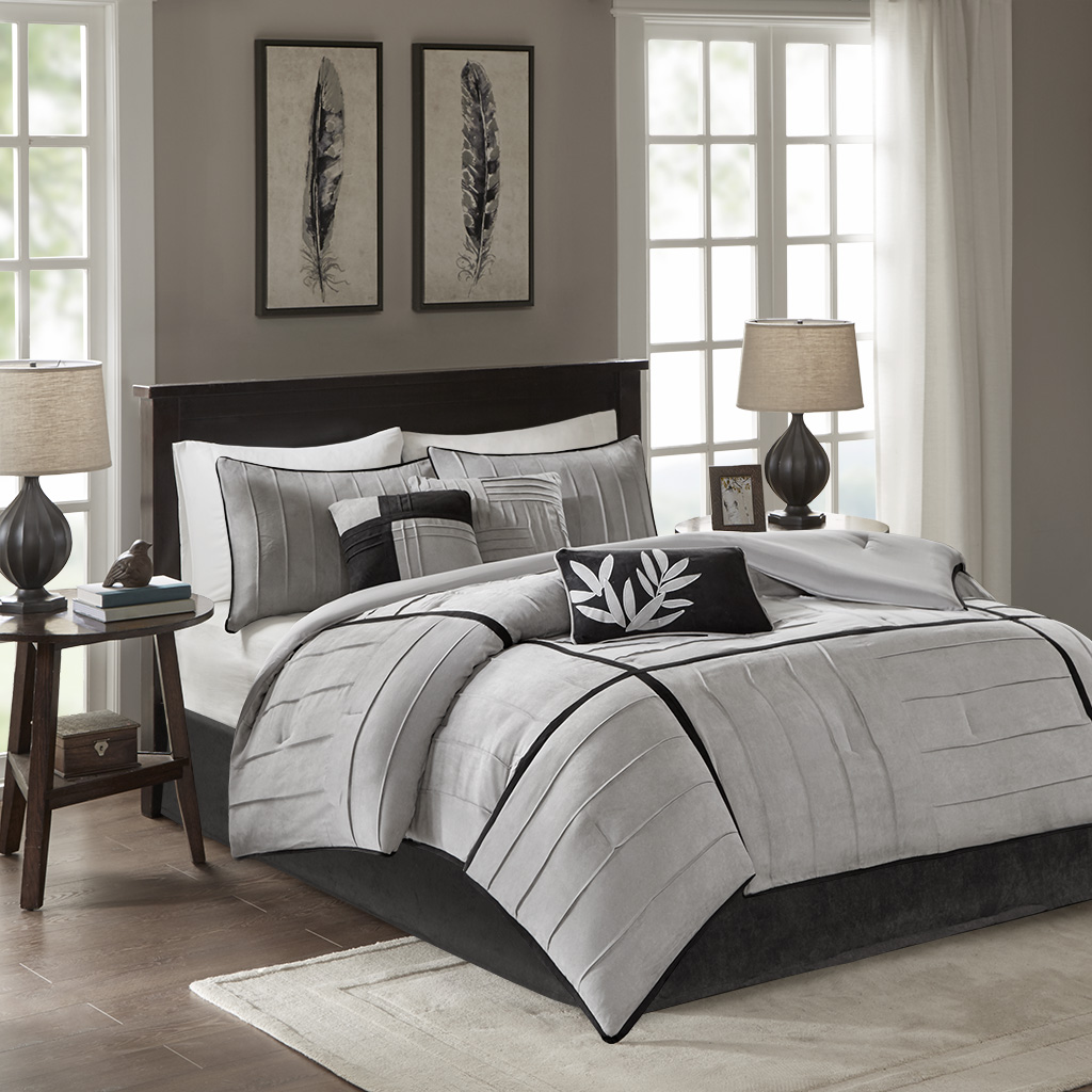 Dune 7 Piece Faux Suede Comforter Set