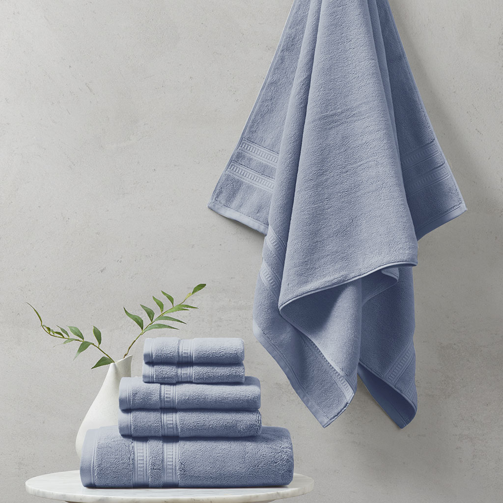 Plume 100% Cotton Feather Touch Antimicrobial Towel 6 Piece Set