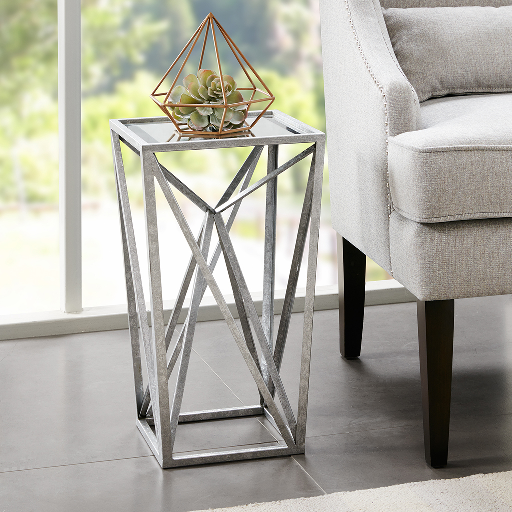 Zee Angular Mirror Accent Table