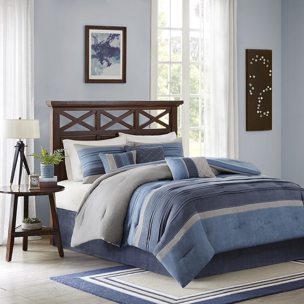 Collins 7 Piece Microsuede Comforter Set