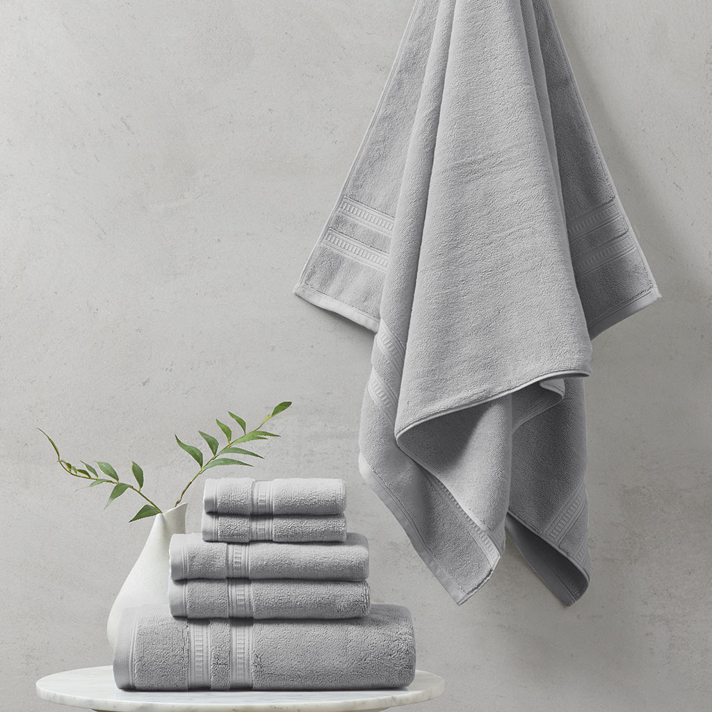 Plume 100% Cotton Feather Touch Antimicrobial Towel 6 Piece Set