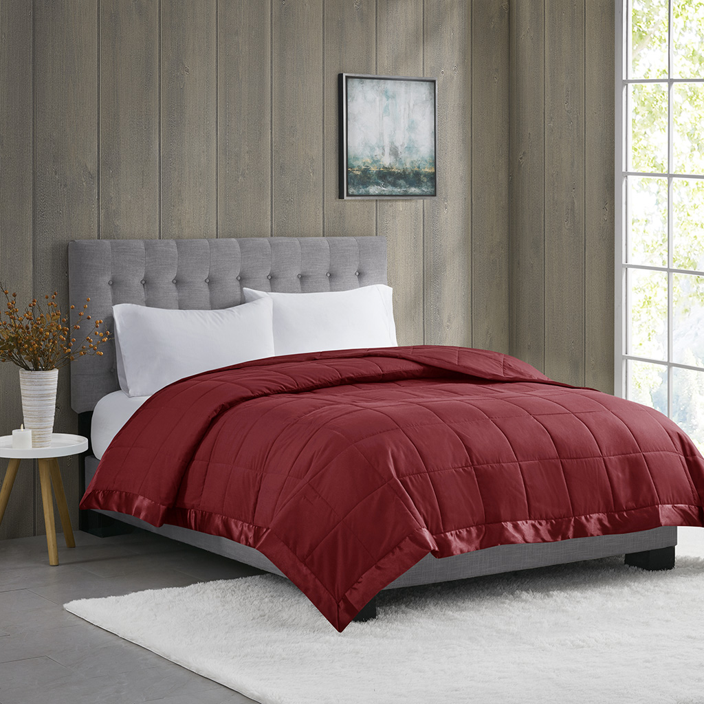 Windom Lightweight Down Alternative Blanket with Satin Trim