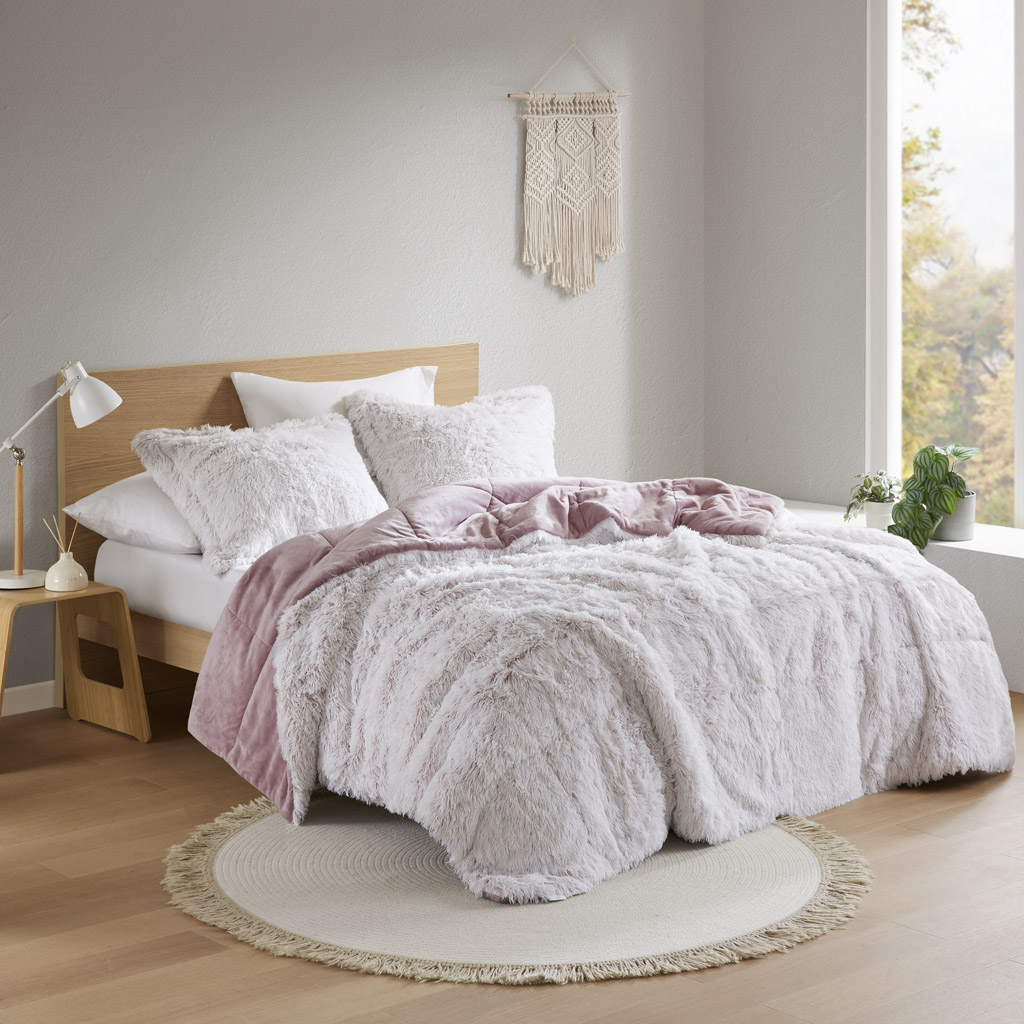 Malea Shaggy Faux Fur Comforter Mini Set