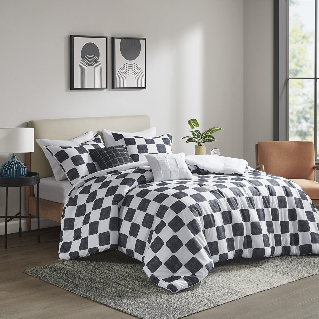 Miley Checkered Comforter Set