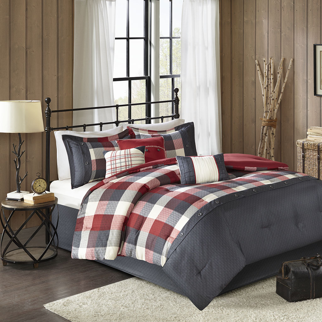 Ridge 7 Piece Herringbone Comforter Set