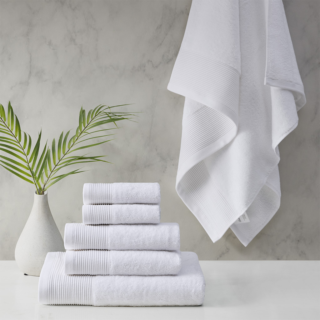 Nuage Cotton Tencel Blend Antimicrobial 6 Piece Towel Set