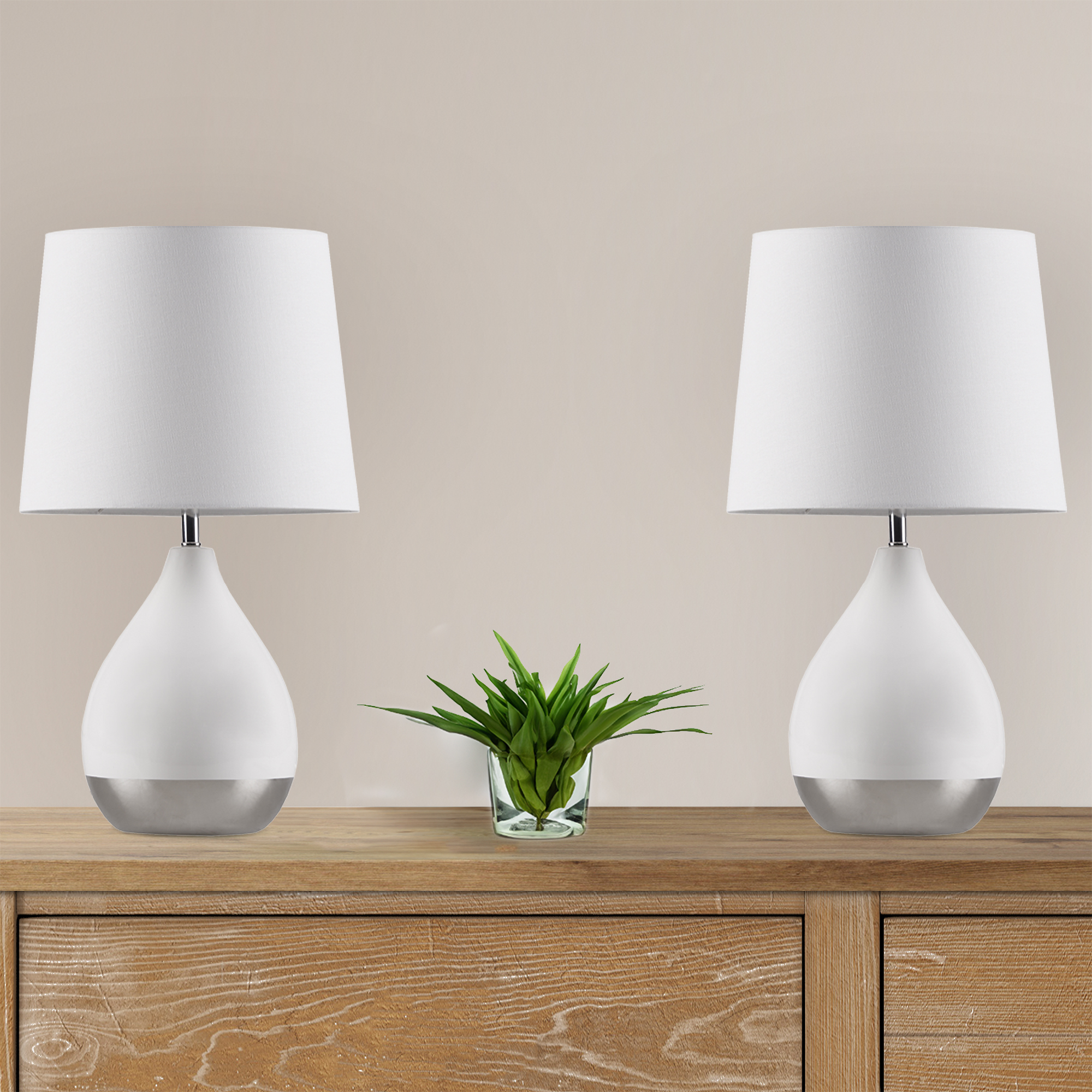 Liora 2-Tone Ceramic Table Lamp Set of 2