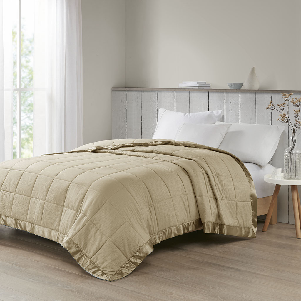 Cambria Oversized Down Alternative Blanket with Satin Trim