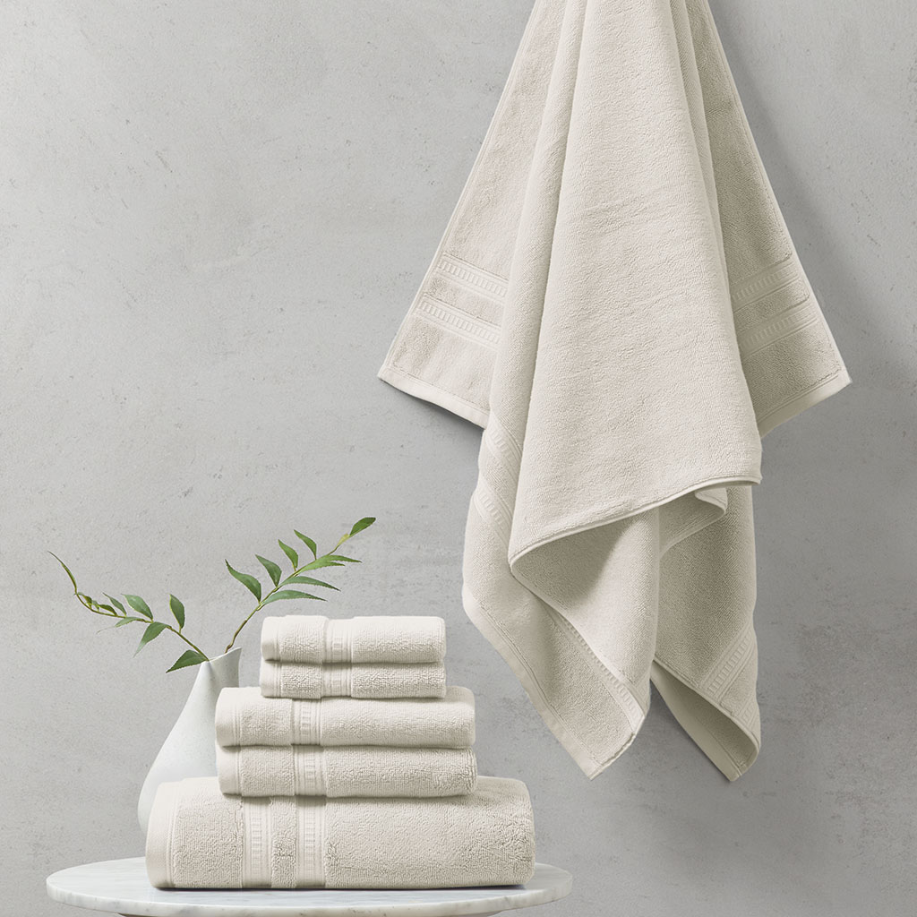 Plume 100% Cotton Feather Touch Antimicrobial Towel 6 Piece Set