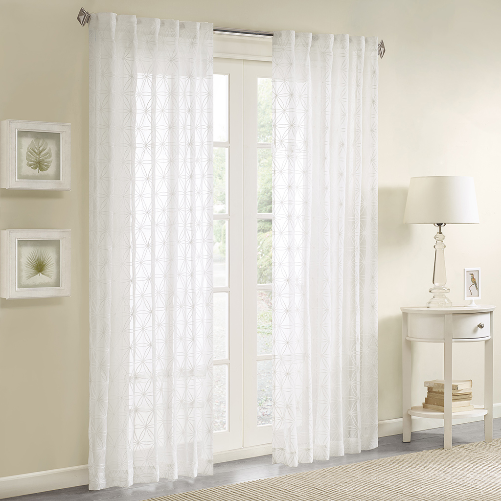 Gemma Sheer Embroidered Window Curtain