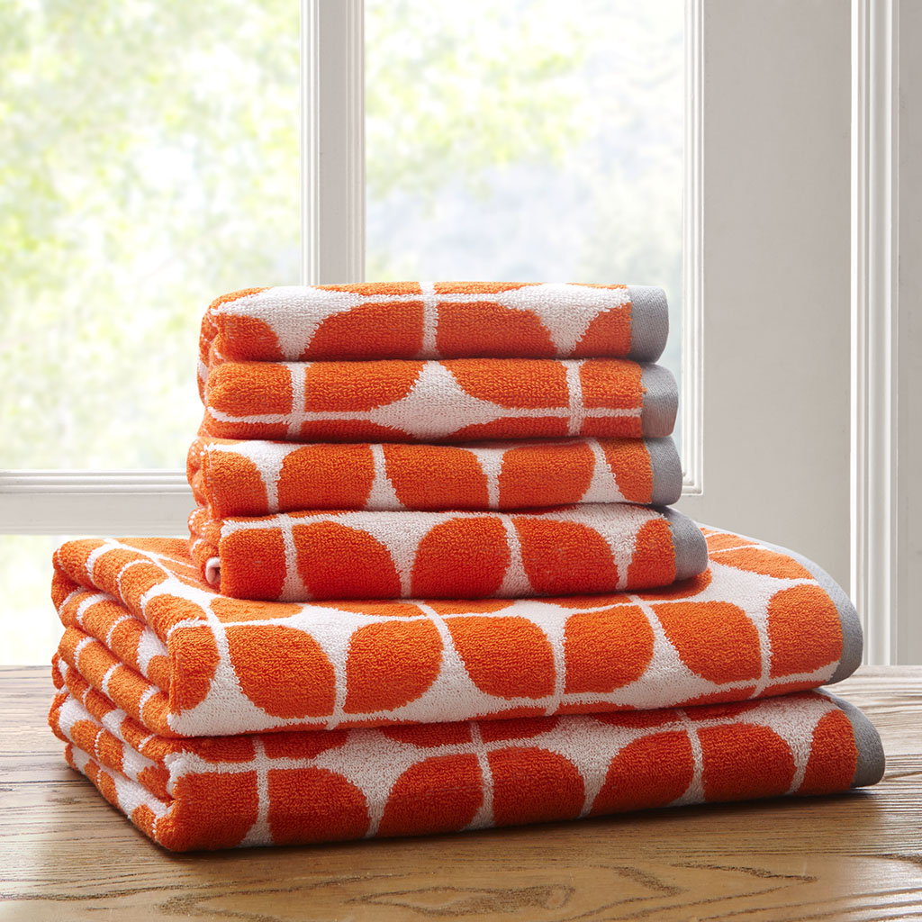 Lita Cotton Jacquard Bath Towel 6 Piece Set