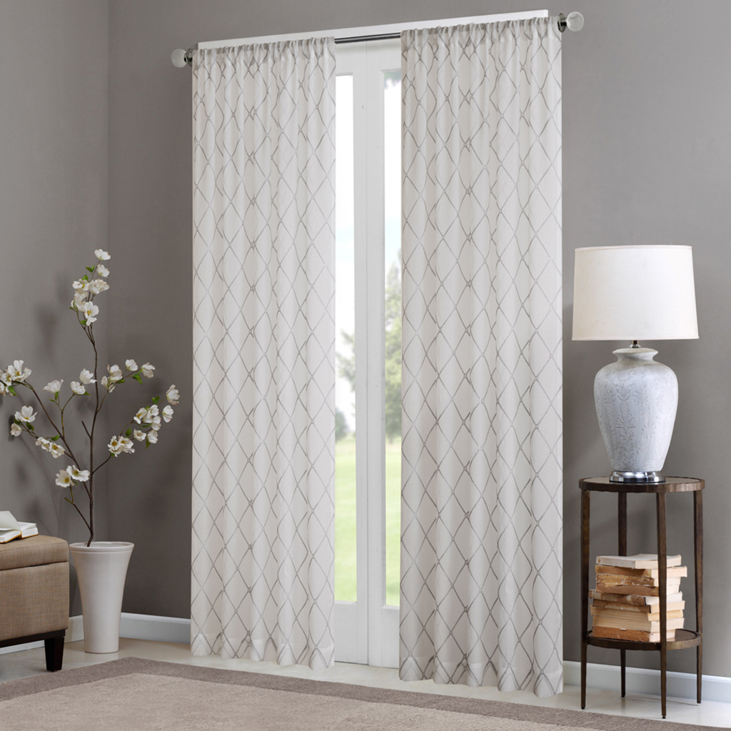 Irina Diamond Sheer Window Curtain Panel