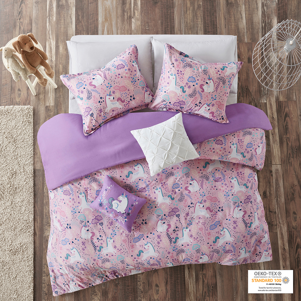 Lola Unicorn Cotton Duvet Cover Set